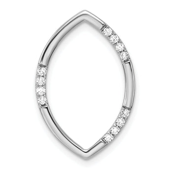 14K White Gold Lab Grown Diamond VS/SI GH, Oval Chain Slide