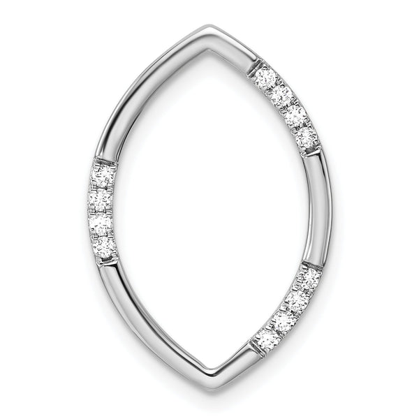 14K White Gold Lab Grown Diamond VS/SI GH, Oval Chain Slide