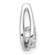 14K White Gold Lab Grown Diamond Teardrop Chain Slide