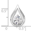 14K White Gold Lab Grown Diamond Teardrop Chain Slide