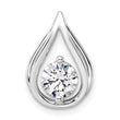14K White Gold Lab Grown Diamond Teardrop Chain Slide