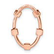 14K Rose Gold Lab Grown Diamond VS/SI GH, Oval Chain Slide