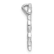 14K White Gold Lab Grown Diamond VS/SI GH, Round Chain Slide