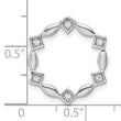 14K White Gold Lab Grown Diamond VS/SI GH, Round Chain Slide