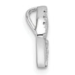 14K White Gold Lab Grown Diamond VS/SI GH, Square Chain Slide