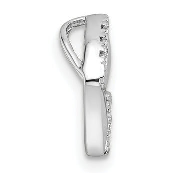 14K White Gold Lab Grown Diamond VS/SI GH, Square Chain Slide