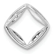 14K White Gold Lab Grown Diamond VS/SI GH, Square Chain Slide