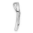 14K White Gold Lab Grown Diamond VS/SI GH, Swirl Heart Chain Slide
