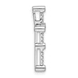 14K White Gold Lab Grown Diamond VS/SI GH, Cross Chain Slide