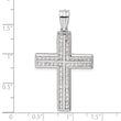 14K White Gold Lab Grown Diamond VS/SI GH, Double Cross Pendant