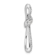 14K White Gold Lab Grown Diamond VS/SI GH, Cross Chain Slide