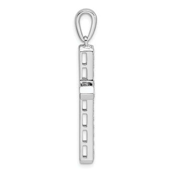 14K White Gold Lab Grown Diamond VS/SI GH, Cross Pendant