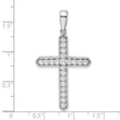 14K White Gold Lab Grown Diamond VS/SI GH, Cross Pendant