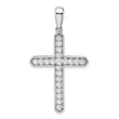 14K White Gold Lab Grown Diamond VS/SI GH, Cross Pendant