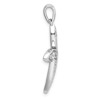 14K White Gold Lab Grown Diamond VS/SI GH, Cross Pendant