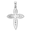14K White Gold Lab Grown Diamond VS/SI GH, Cross Pendant