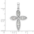 14K White Gold Lab Grown Diamond VS/SI GH, Cross Pendant