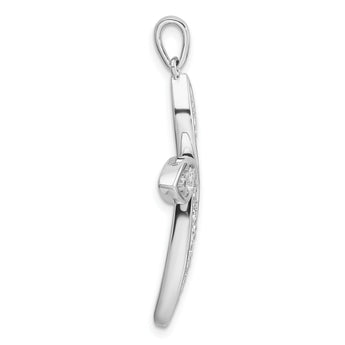 14K White Gold Lab Grown Diamond VS/SI GH, Cross Pendant