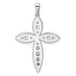 14K White Gold Lab Grown Diamond VS/SI GH, Cross Pendant