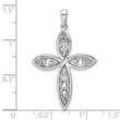 14K White Gold Lab Grown Diamond VS/SI GH, Cross Pendant