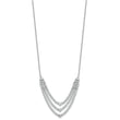 14K White Gold Lab Grown Diamond VS/SI GH, Triple Layer Necklace