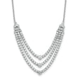 14K White Gold Lab Grown Diamond VS/SI GH, Triple Layer Necklace