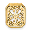 14k 2 1/2 carat Lab Grown Diamond VS/SI+ G+ Radiant Complete Halo Chain Slide Pendant - Birthstone Company