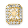 14k 2 1/2 carat Lab Grown Diamond VS/SI+ G+ Radiant Complete Halo Chain Slide Pendant - Birthstone Company