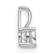 14k White Gold 1/2 carat Lab Grown Diamond VS/SI+ G+ Round Complete Four Prong Pendant - Birthstone Company