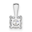 14k White Gold 1/2 carat Lab Grown Diamond VS/SI+ G+ Round Complete Four Prong Pendant - Birthstone Company