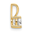 14k 1/2 carat Certified Lab Grown Diamond VS/SI+ G+ Round Complete Four Prong Pendant - Birthstone Company