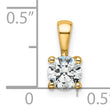 14k 1/2 carat Certified Lab Grown Diamond VS/SI+ G+ Round Complete Four Prong Pendant - Birthstone Company
