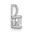 14k White Gold 3/4 carat Certified Lab Grown Diamond VS+ F+ Round Complete Four Prong Pendant - Birthstone Company