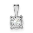 14k White Gold 3/4 carat Certified Lab Grown Diamond VS+ F+ Round Complete Four Prong Pendant - Birthstone Company