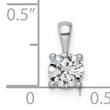 14k White Gold 3/4 carat Certified Lab Grown Diamond VS+ F+ Round Complete Four Prong Pendant - Birthstone Company