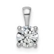14k White Gold 3/4 carat Lab Grown Diamond VS/SI+ G+ Round Complete Four Prong Pendant - Birthstone Company