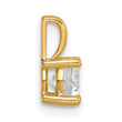 14k 3/4 carat Lab Grown Diamond VS+ F+ Round Complete Four Prong Pendant - Birthstone Company