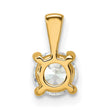 14k 3/4 carat Lab Grown Diamond VS+ F+ Round Complete Four Prong Pendant - Birthstone Company