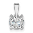 14k White Gold 1 carat Lab Grown Diamond VS+ F+ Round Complete Four Prong Pendant - Birthstone Company
