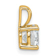 14k 1 carat Lab Grown Diamond VS+ F+ Round Complete Four Prong Pendant - Birthstone Company