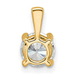 14k 1 carat Lab Grown Diamond VS+ F+ Round Complete Four Prong Pendant - Birthstone Company