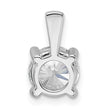 14k White Gold 1 1/2 carat Certified Lab Grown Diamond VS/SI+ G+ Round Complete Four Prong Pendant - Birthstone Company