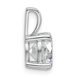 14k White Gold 2 carat Certified Lab Grown Diamond VS/SI+ G+ Round Complete Four Prong Pendant - Birthstone Company