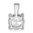 14k White Gold 2 carat Certified Lab Grown Diamond VS+ F+ Round Complete Four Prong Pendant - Birthstone Company