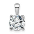 14k White Gold 2 carat Certified Lab Grown Diamond VS+ F+ Round Complete Four Prong Pendant - Birthstone Company