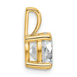 14k 2 carat Lab Grown Diamond VS+ F+ Round Complete Four Prong Pendant - Birthstone Company
