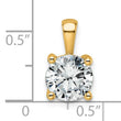 14k 2 carat Lab Grown Diamond VS+ F+ Round Complete Four Prong Pendant - Birthstone Company