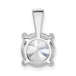 14k White Gold 2 1/2 carat Lab Grown Diamond VS/SI+ G+ Round Complete Four Prong Pendant - Birthstone Company