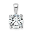 14k White Gold 2 1/2 carat Lab Grown Diamond VS/SI+ G+ Round Complete Four Prong Pendant - Birthstone Company