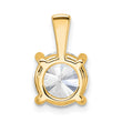 14k 2 1/2 carat Certified Lab Grown Diamond VS+ F+ Round Complete Four Prong Pendant - Birthstone Company